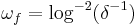 \omega_f=\log^{-2}(\delta^{-1})