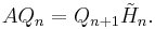  AQ_n = Q_{n%2B1} \tilde{H}_n. \, 