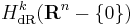 H_{\mathrm{dR}}^{k}(\mathbf{R}^n - \{0\})