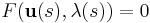 F(\mathbf u(s),\lambda(s))=0