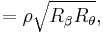 
=\rho \sqrt{R_\beta R_\theta},
