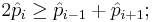 2\hat{p}_i\geq \hat{p}_{i-1}%2B\hat{p}_{i%2B1};