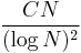 \frac{CN}{(\log{N})^2}