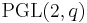 \operatorname{PGL}(2,q)