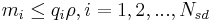 m_i  \leq q_i\rho, i = 1, 2, ..., N_{sd}