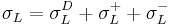 \sigma_L=\sigma_L^D %2B \sigma_L^%2B %2B \sigma_L^- 