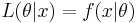 L(\theta|x) = f(x|\theta)