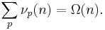 
\sum_{p}\nu_p(n) = \Omega(n).\;
