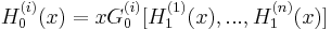 H_{0}^{(i)}(x) = xG_{0}^{(i)}[H_{1}^{(1)}(x),...,H_{1}^{(n)}(x)]