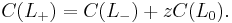 C(L_%2B) = C(L_-) %2B z C(L_0).