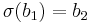 \sigma(b_1)=b_2