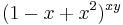 (1-x%2Bx^2)^{xy}