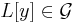 L[y]\in\mathcal{G}