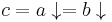 c = a\downarrow = b\downarrow