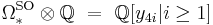 \Omega_*^{\text{SO}}\otimes \mathbb{Q}~=~\mathbb{Q}[y_{4i}|i \geq 1]