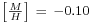 \begin{smallmatrix}\left[\frac{M}{H}\right]\ =\ -0.10\end{smallmatrix}