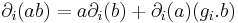 \partial_i(ab)=a\partial_i(b)%2B\partial_i(a)(g_i.b) 