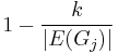 1-\frac{k}{|E(G_j)|}