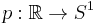 p�: \mathbb{R} \rightarrow S^1