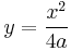 y = \frac{x^2}{4a}