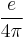 \frac{e}{4 \pi}