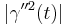 |\gamma''^2(t)|\,\!