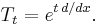  T_t = e^{t \, {d}/{dx}}. \quad 