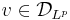 v\in\mathcal{D}_{L^p}