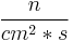 \frac{n}{cm^2*s}