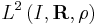 L^2\left(I,\mathbf R,\rho \right)