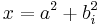 x = a^2 %2B b_i^2