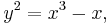 y^2=x^3-x,