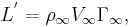 L^' = \rho_\infty V_\infty\Gamma_\infty,\,