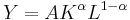 Y=AK^\alpha L^{1-\alpha}