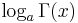 \log_a \Gamma(x)\,