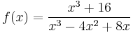 f(x)=\frac{x^3%2B16}{x^3-4x^2%2B8x}