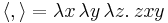 \langle,\rangle = \lambda x \,\lambda y \,\lambda z.\, z x y