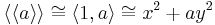 \langle\langle a\rangle\rangle\cong \langle 1, a \rangle \cong x^2 %2B ay^2