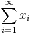 \sum_{i=1}^\infty x_i