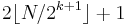 2 \lfloor N / 2^{k%2B1} \rfloor %2B 1