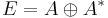 E=A\oplus A^*