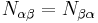 N_{\alpha\beta} = N_{\beta\alpha}