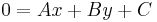 0= Ax %2B By %2B C