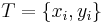 T = \{x_i, y_i\}