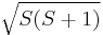  \sqrt{S(S%2B1)}