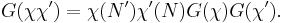 G(\chi\chi^\prime)=\chi(N^\prime)\chi^\prime(N)G(\chi)G(\chi^\prime).