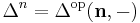 \Delta^n=\Delta^{\mathrm{op}}(\mathbf{n},-)