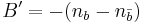  B^\prime = -(n_b - n_{\bar b})