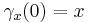 \gamma_x(0) = x\,