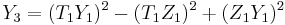 
Y_3 = (T_1Y_1)^2 - (T_1Z_1)^2 %2B (Z_1Y_1)^2
